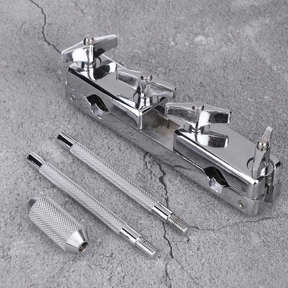 Batteria a Campana con Clip, Asta di Supporto in Ferro per Strumento a Percussione Campanaccio Morsetto per Supporto in Metallo Aste a Giraffa per Piatti Batteria