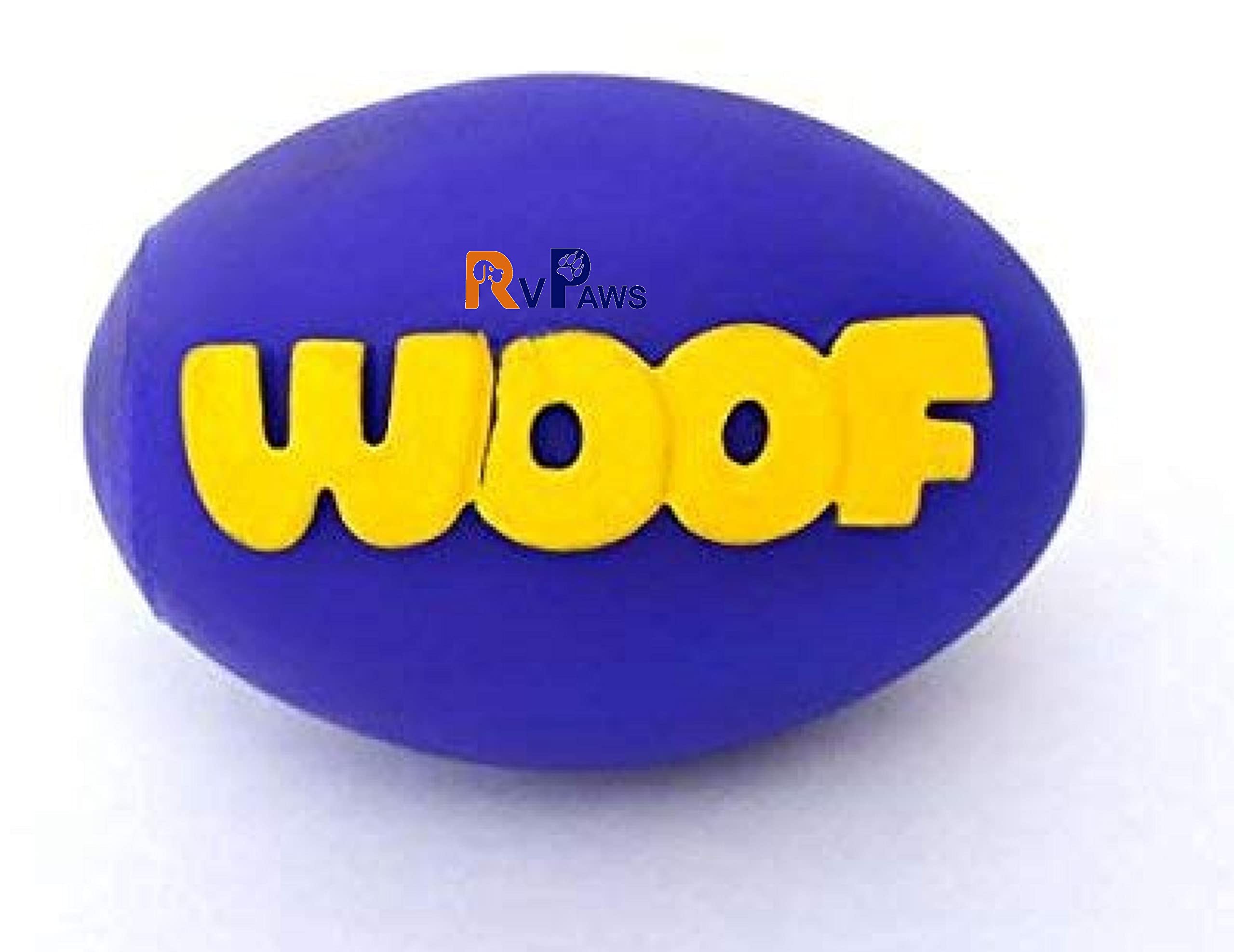 RvPaws Dog Toy Squeaky Rugby Ball Colorful Printed Vinyl American Football Toys, 1 Piece(Color May Vary)