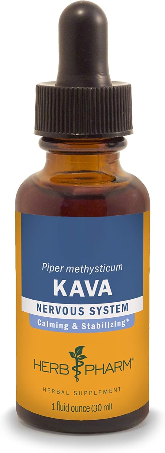 Herb Pharm Kava Root Liquid Extract to Reduce Stress and Promote Relaxation - 1 Ounce : Health & Household