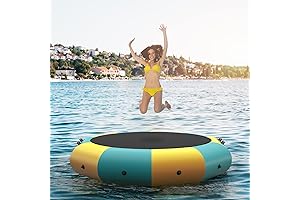 GYMAX 10ft Blow Up Pool Trampoline