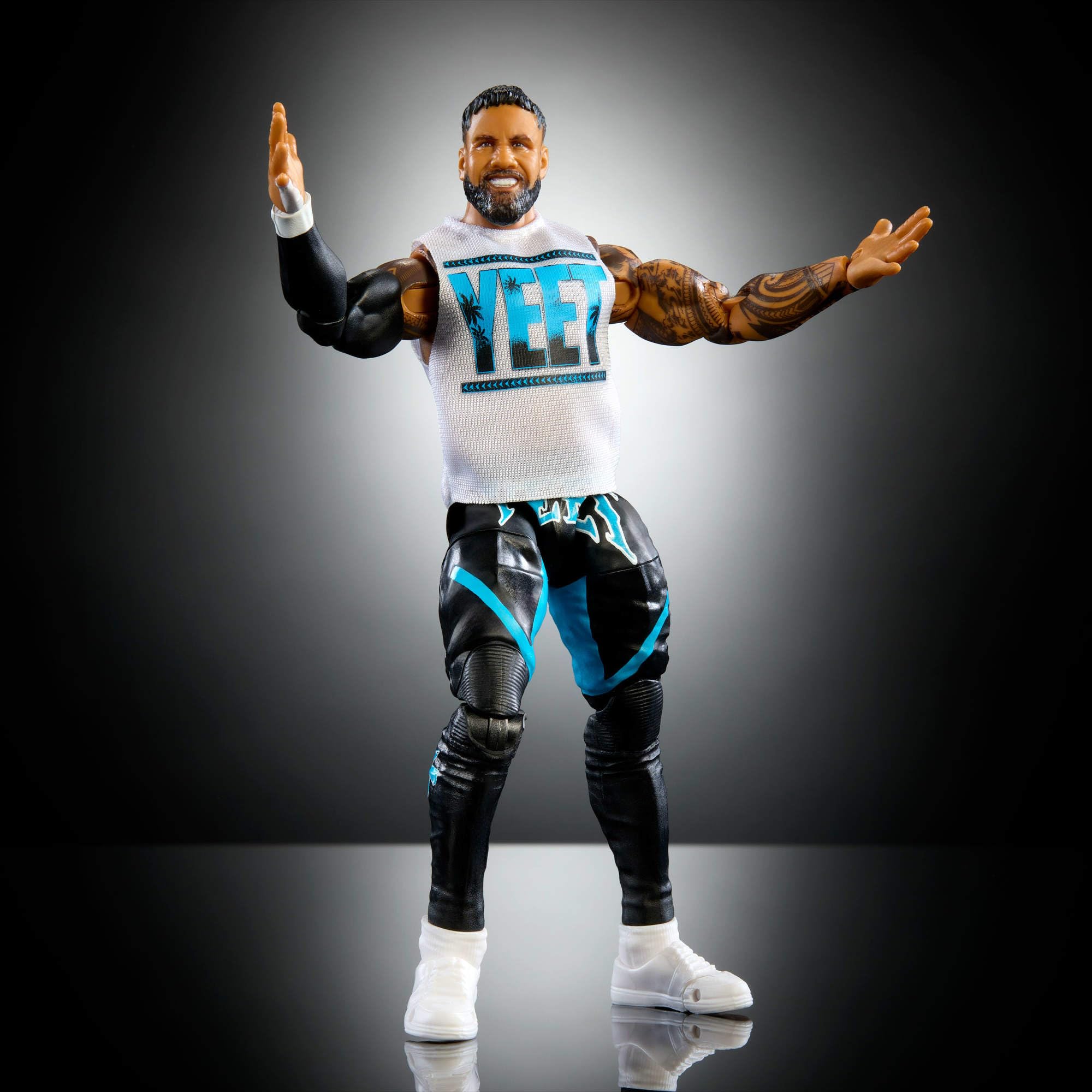 Mattel WWE Elite Collection - Jey Uso, personaggio collezionabile Series 114, action figure articolata e con mani intercambiabili, giocattolo per bambini, 8+ anni, JCH93