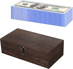 Bronze Wooden Lockable Currency Tray, 5 Compartment Cash Organizer With Coin Tray Insert Cash Organizer Money Storage Box With Lockable Cover Money - View #3