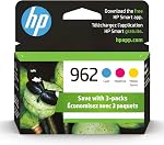Cartouches d'encre HP 962 originales Cyan, Magenta, Jaune (paquet de 3) | Compatible avec les séries HP OfficeJet 9010, HP OfficeJet Pro 9010, 9020 | Éligible pour Instant Ink | 3YP00AN