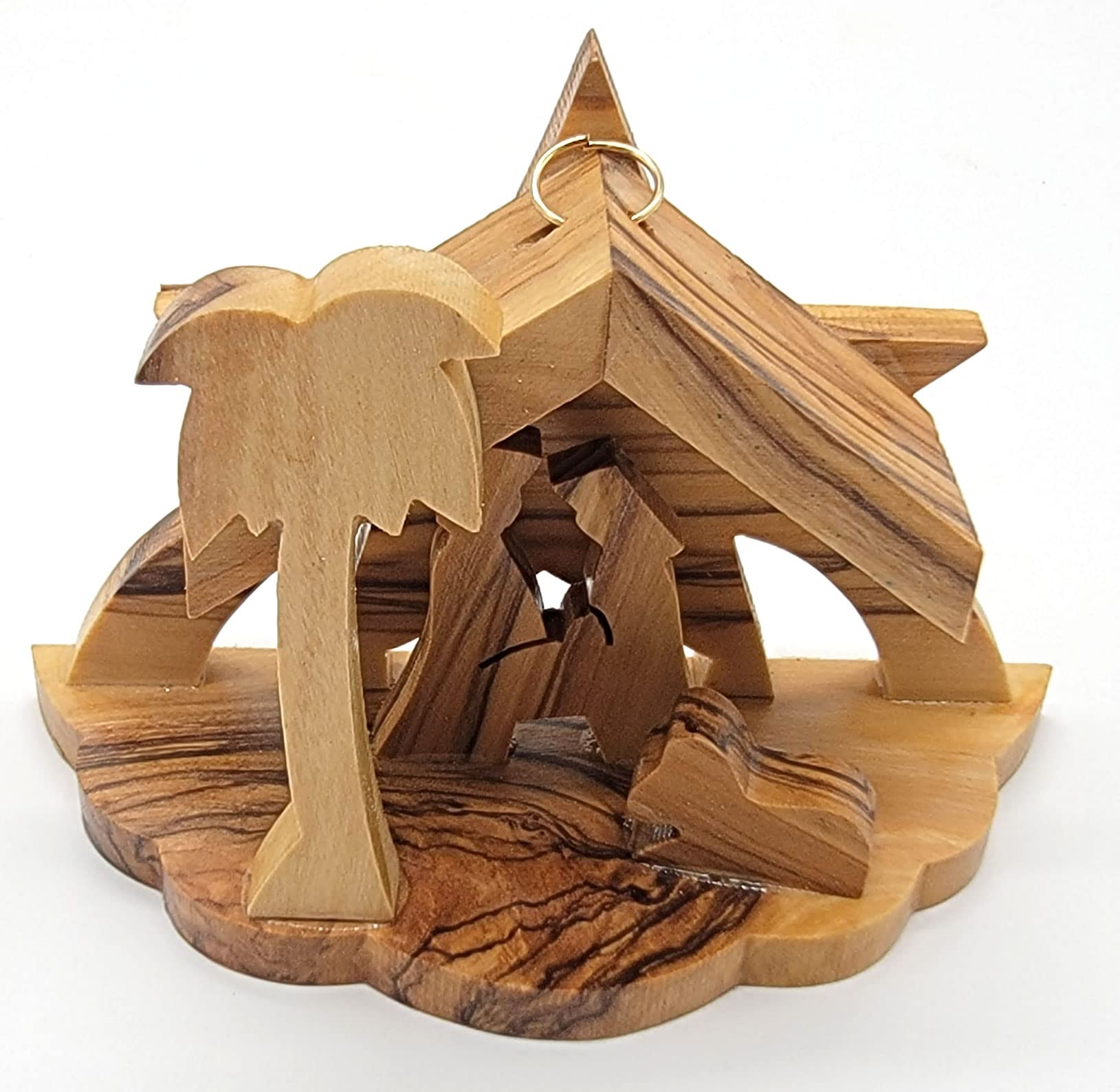 Zuluf Grade A Olive Wood Nativity Angel Figure - Handmade In Bethlehem With Certificate