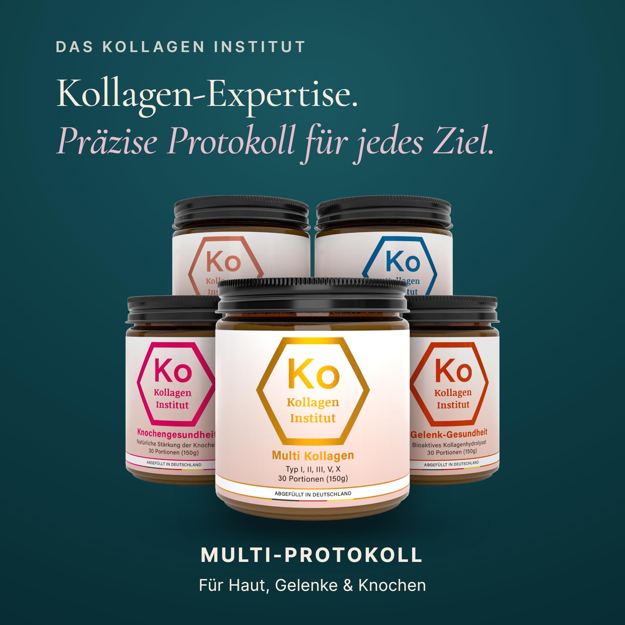 Kollagen Institut Polvo multicolágeno 900 g (6 meses) - Hidrolizado de colágeno bioactivo de alta dosis tipo 1 2 3 5 10 para belleza, piel, cabello, articulaciones, huesos, uñas, brillo interior