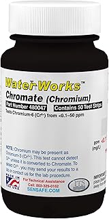 Industrial Test Systems WaterWorks 480047 Chromium (Chromate), 1 Minute and 17 Seconds Test Time, 0.1-50mg/L Range (Bottle of 50)