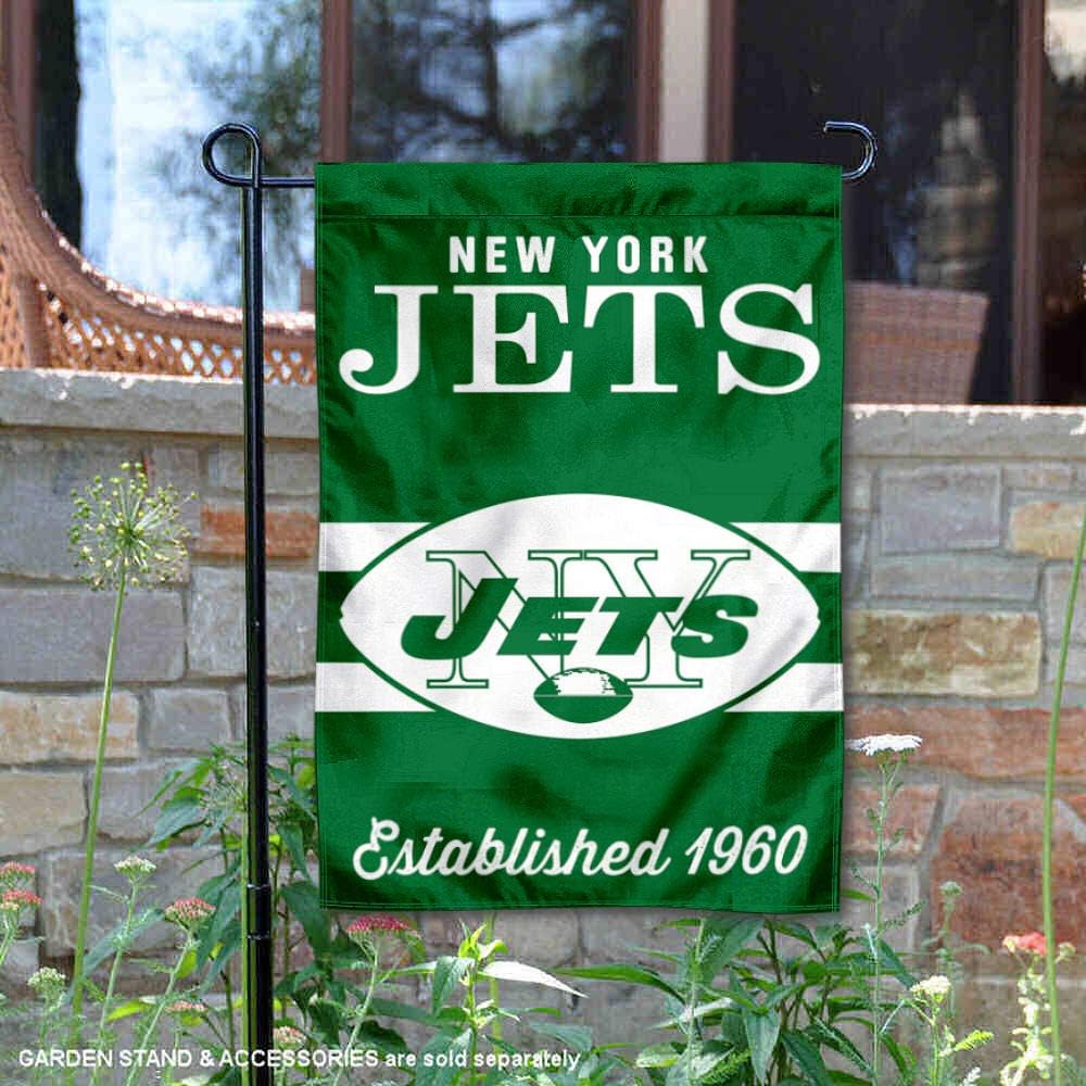 Jets Throwback Retro Vintage Garden Flag Double Sided Banner - Image 2