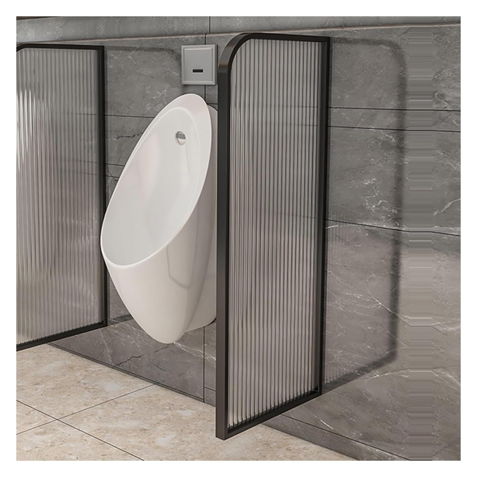 Brise-vue pour urinoir verre trempé 120x40 solution de confidentialité