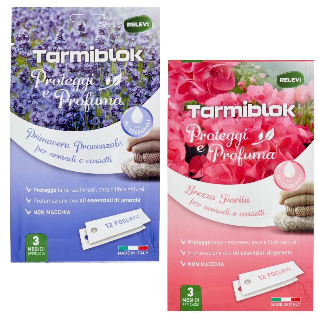 Generico ANTITARME ANTIACARO TARMIBLOK Plus 2X12 FOGLIETTI brezza fiorita e Primavera provenzale