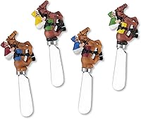 Vista 1 de Supreme Housewares Derby - Esparcidores de queso, mangos de resina pintados a mano con cuchillas de acero inoxidable para untar queso crema