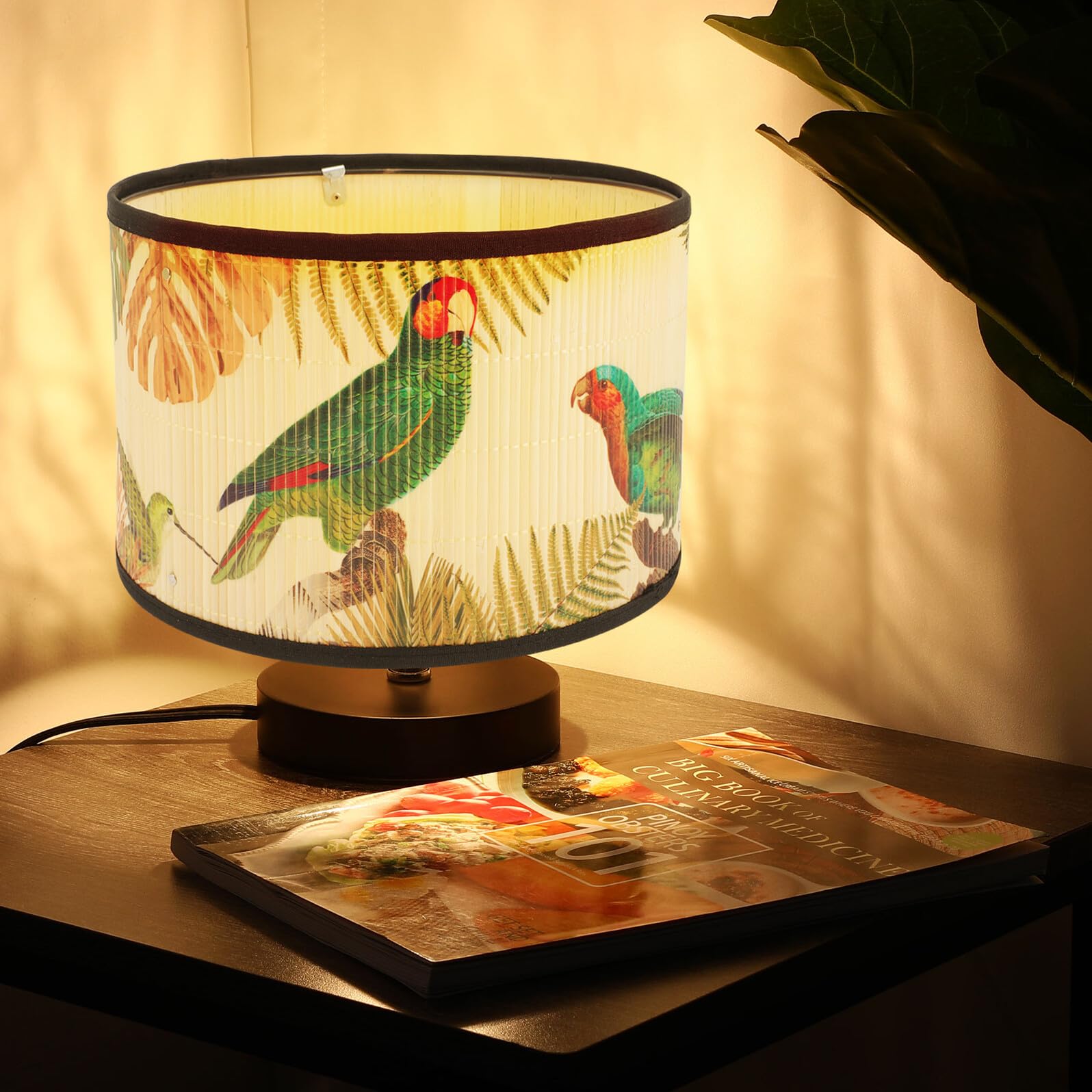 KOMBIUDA Paralume in Bambù Retrò, Copertura per Lampada Sospensione E27, Stile Elegante per Decorazioni Casa e Soggiorno in Bambù
