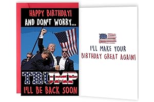 Trump Birthday Card - Humorous Donald Trump Birthday Gifts for Men, Dad, Women, Mom