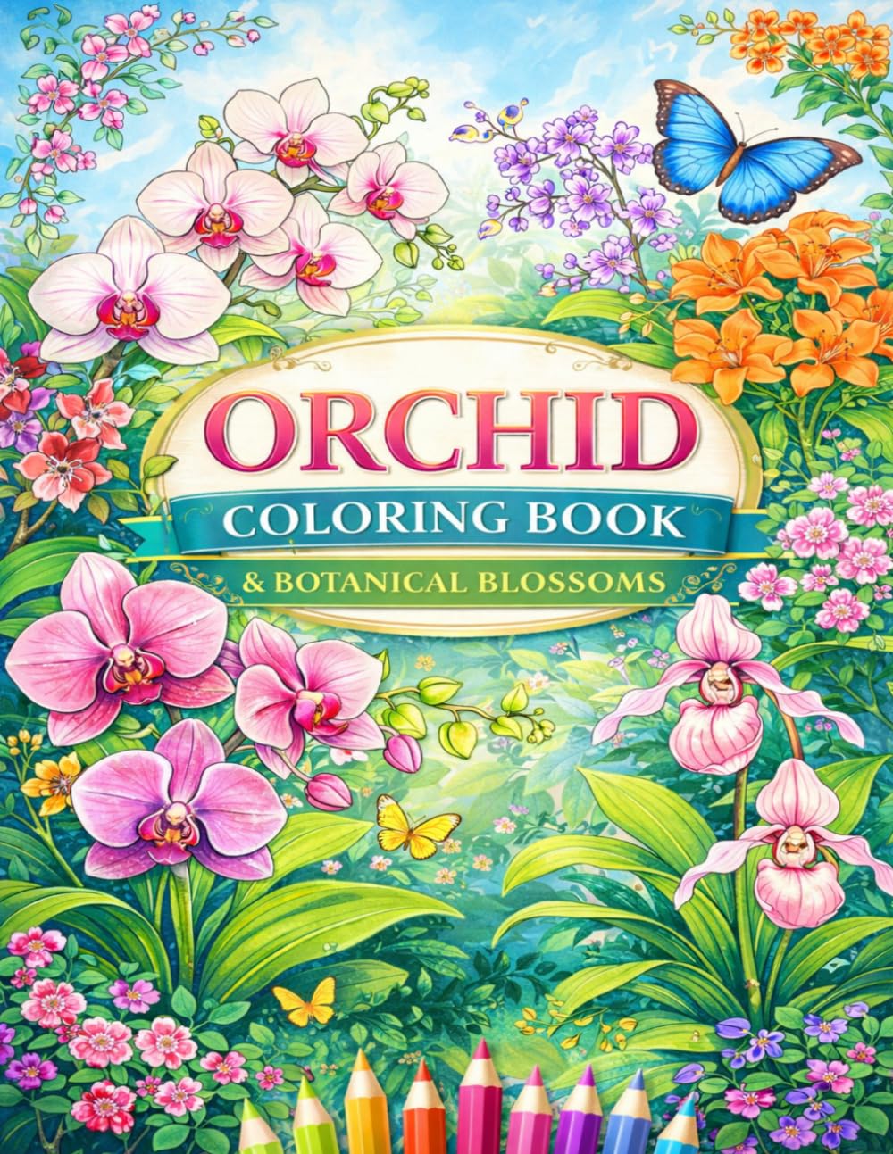 Orchid Coloring Book for Adults: Botanical Flower Designs Inspired by Real Garden Photography for Relaxation and Stress Relief: Beautiful Orchid and ... Inspired by Real Botanical Garden Photography