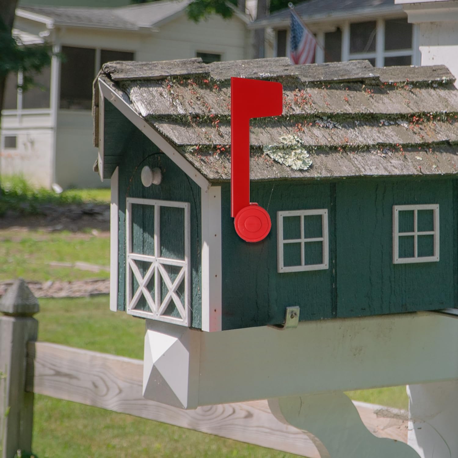 Mailbox Flag Replacement, Outside Red Metal Mailbox Flag Repair Kit Easy Installation Accessories Parts Rural Mailbox Flags for Metal Brick Stone Wood & All Other Surfaces