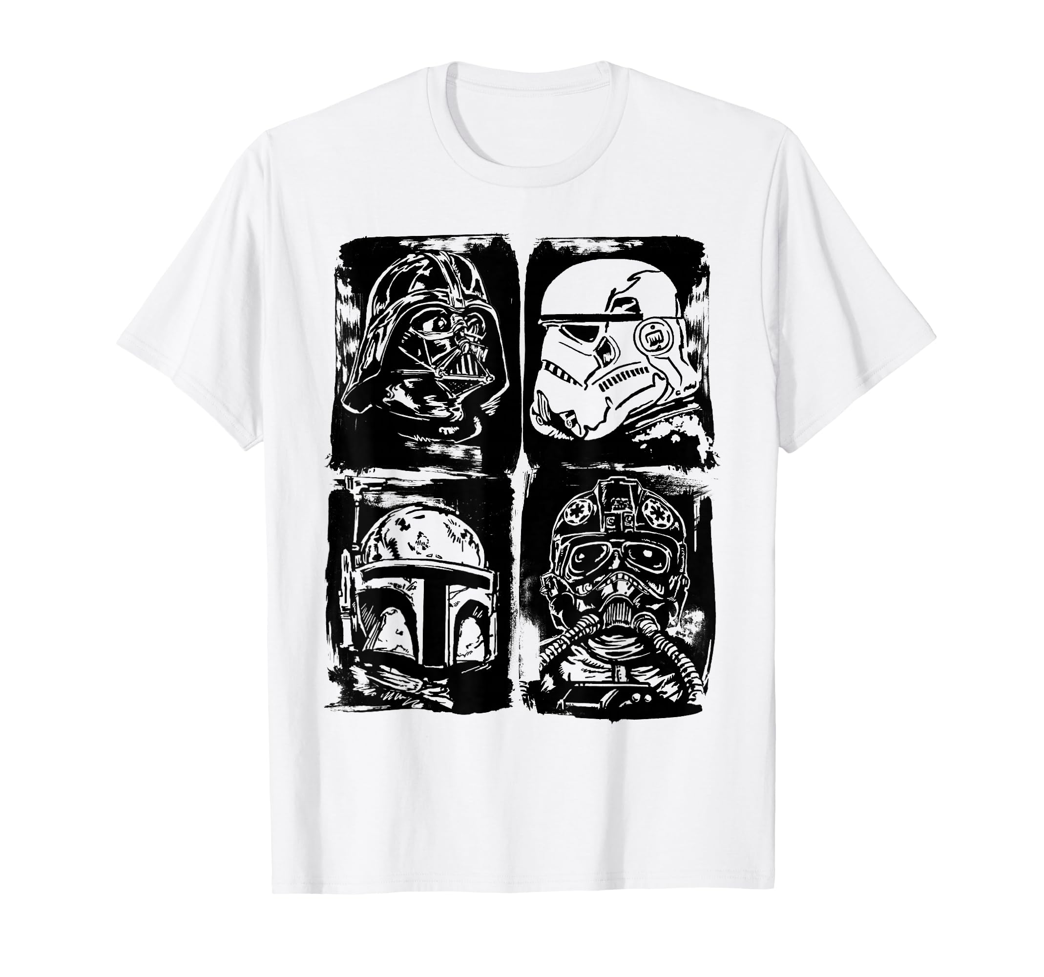 T-shirt Star Wars Dark Side Helmets en coton noir pour homme - 2