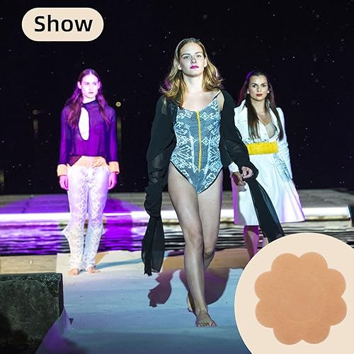 Miniatura 7 de Sibba Pezón Cubierta Empanadas Almohadillas Pétalos De Mama Pegatinas Cinta Pasty Nipless Lift Stickiness Pegajosa Lencería Vestido De Novia