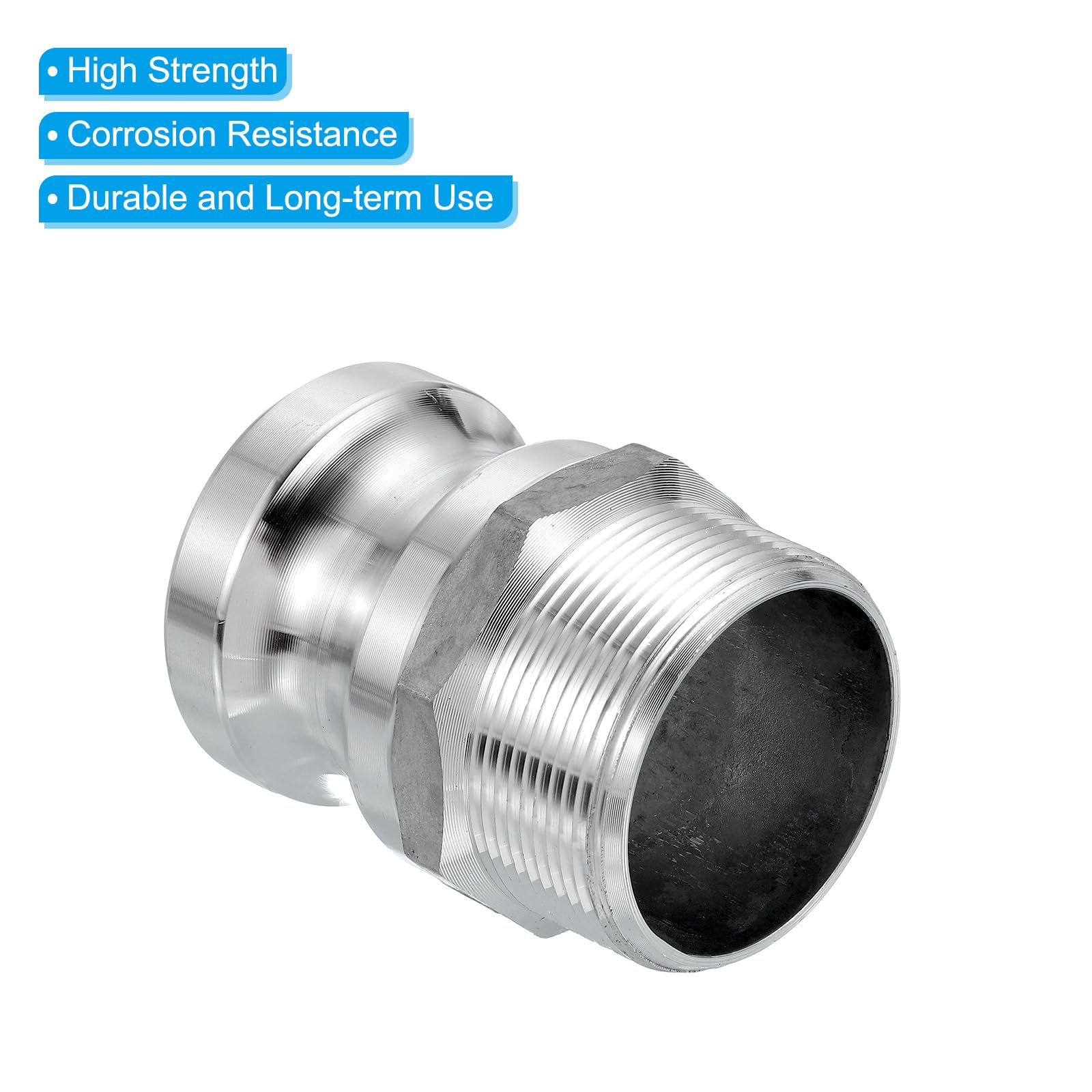Produktbild von PATIKIL Aluminium-Camlock-Kupplung Typ F 2" NPT – Schlauchverbinder, 2 Stück, Korrosionsbeständig