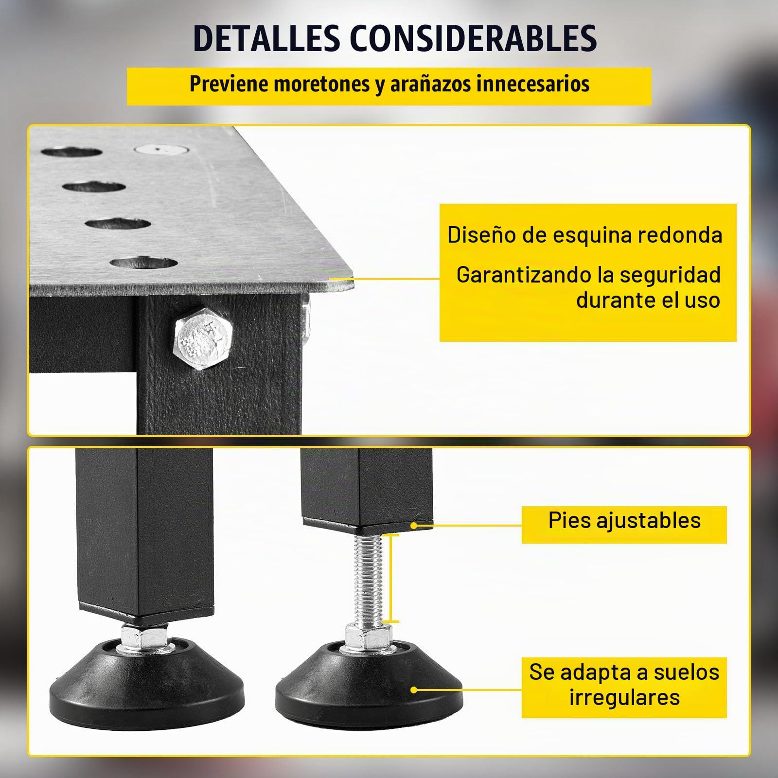 VEVOR Mesa de Soldadura, Capacidad de 362,8 kg, con Orificios de Fijación y Almohadillas Antideslizantes para los Pies para Trabajos de Reparación de Ensamblajes de Soldadura, 914,4 x 609,4 x 784,8 mm