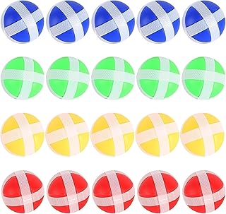 LATRAT Juego de 20 Bolas de Cinta Adhesiva, Juego de Pelotas de Repuesto, Juego de Remo, Juego de Cinta Adhesiva para Interior, Exterior, 4 Colores
