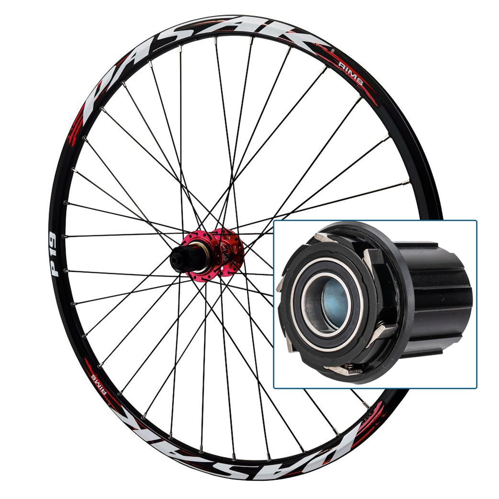 Ruote di MTB Cerchio for Bicicletta Freno a Disco da 26 Pollici 32 Raggi 27,5 29 Pollici Ruota Anteriore E Posteriore Mountain Bike Mozzi con Cuscinetti Sigillati QR for Cassetta a 7-11 velocità (col