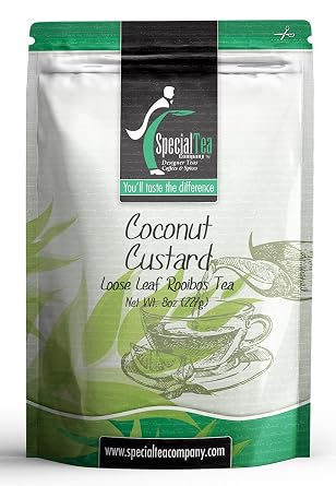 Special Tea Loose Leaf Tea, Coconut Custard Rooibos, 8 Ounce