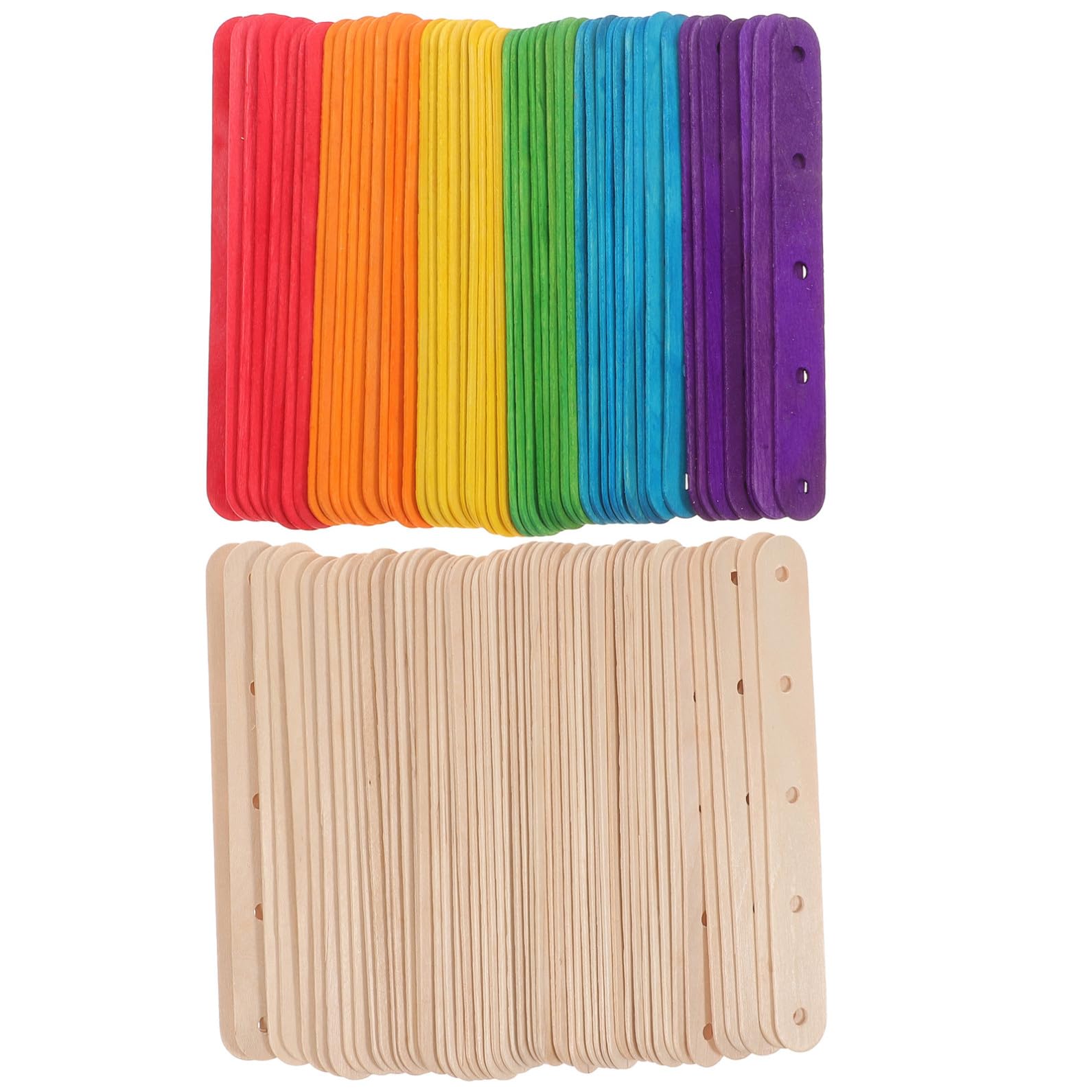 Operitacx 1200piezas Palitos De Madera De Naturales Para Manualidades Palitos De Helado Para Proyectos Creativos Coloridos Naturales