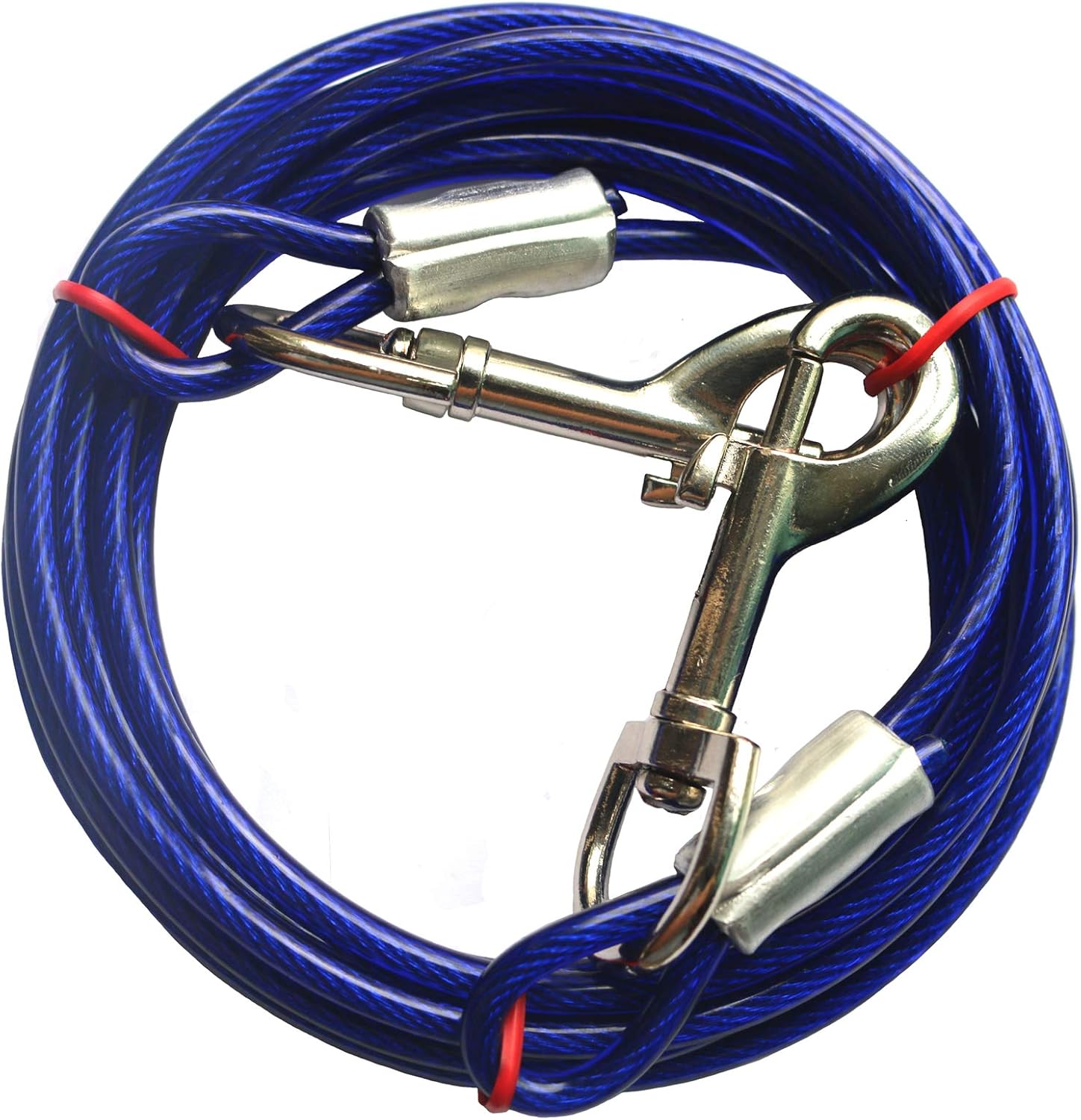 10ft Tie Out Cable for Dogs Up to 125 Pounds,Dog Cable with PVC Coating,Dog Chains for Outside and Indoor Blue