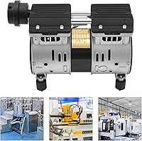 Vista 3 de Bomba de vacío sin aceite de alta presión 8Bar 100L/min/3.5CFM Bomba de succión de vacío de alto flujo 1400RPM Bomba de compresor de pistón sin
