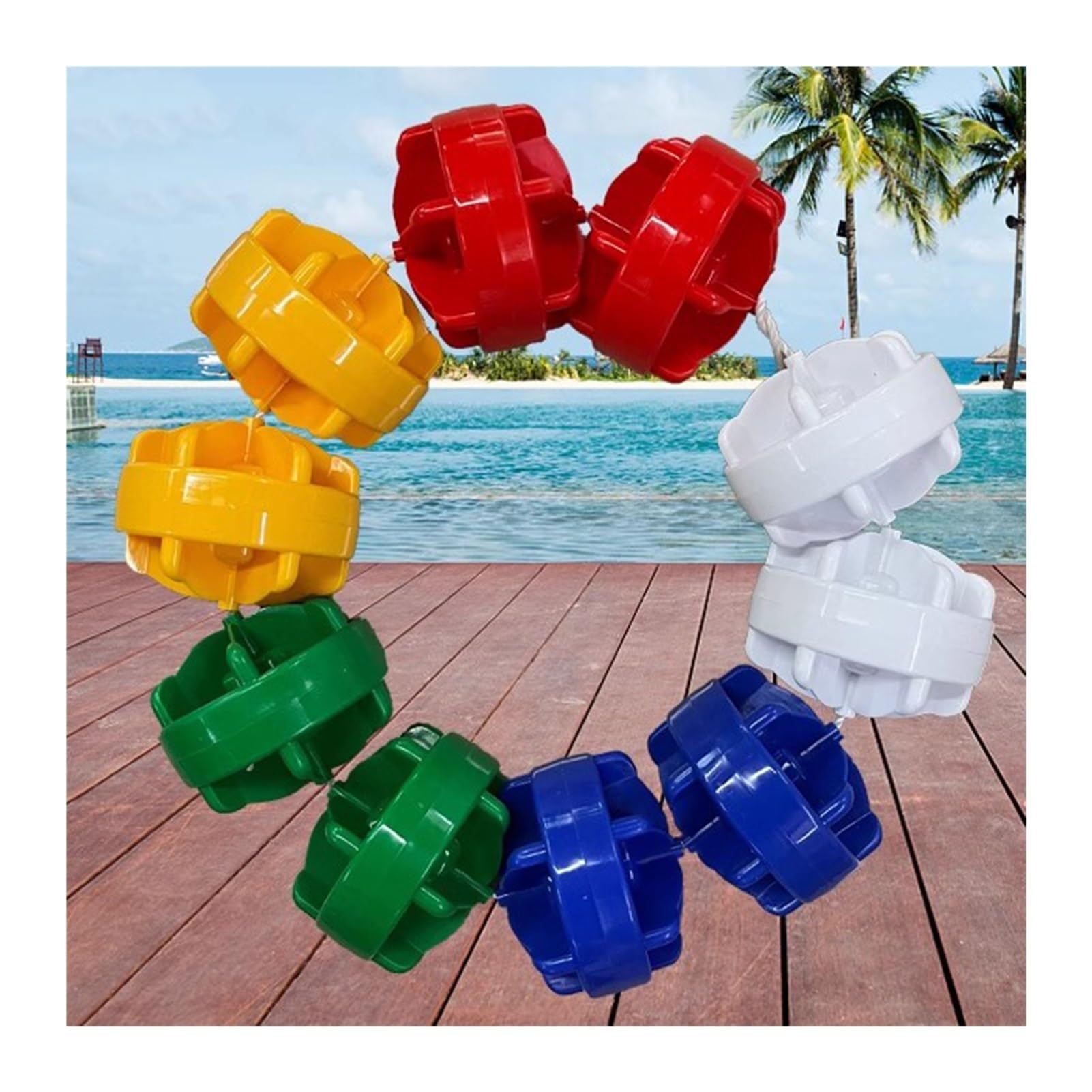 GJMSSMY Pool Lane Dividers Safety Rope and Float Kit Anti UV Floating Cordon for Beach Waterpark and Swimming Pools 15CM/27FT Divide Dangerous Areas Safely