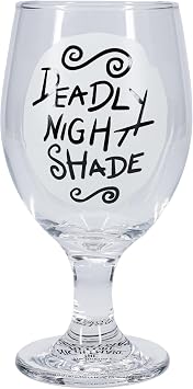 Paladone Nightmare Before Christmas Glow in the Dark Glass - Officially Licensed Deadly Nightshade Cup for Halloween and Jack Skellington Fans, 350ml 11.8 fl oz