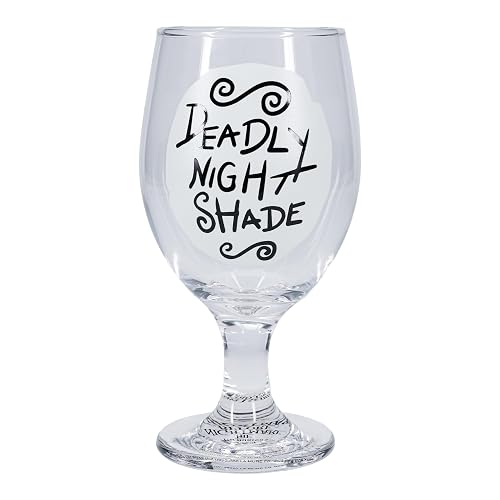 Nightmare Before Christmas Glow in The Dark Glass - Officially Licensed Deadly Nightshade Cup for Halloween and Jack Skellington Fans, 350ml (11.8 fl oz) | Paladone