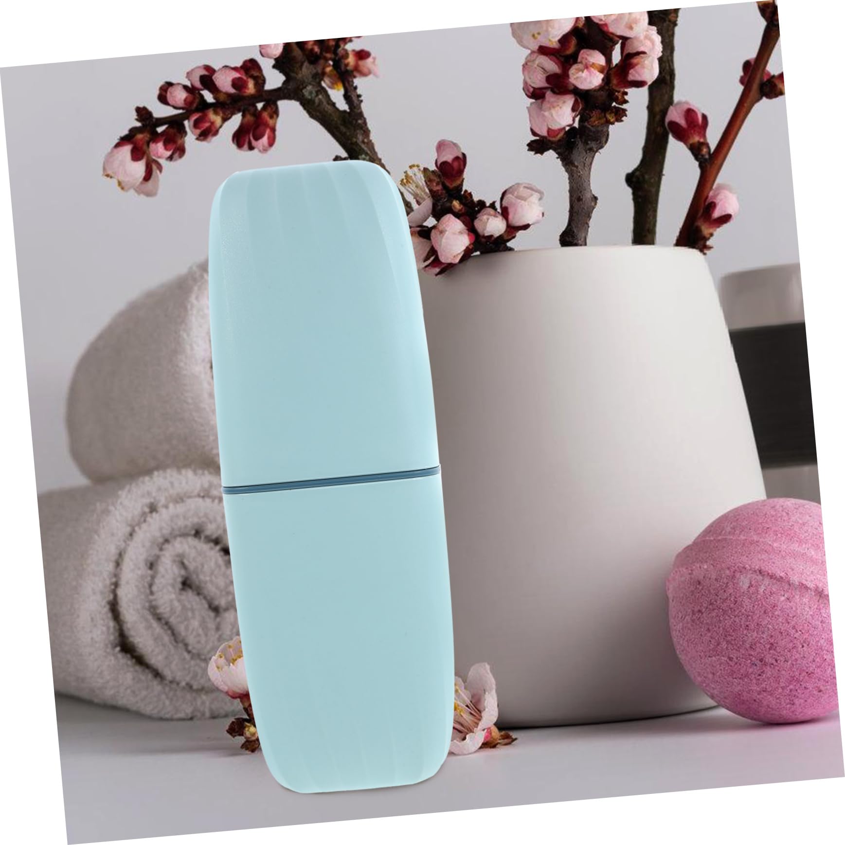 Healvian 5piezas Organizador De Cepillos De Dientes Portátil Taza De Enjuague Estuche De Viaje para Cepillo y Pasta Accesorios De Viaje Kit Bucal Compacto y Duradero