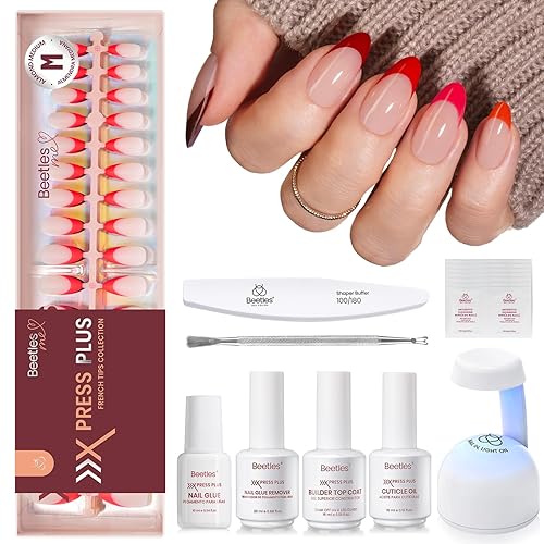 Beetles X Press Plus Gel Nails Kit - Fierce French