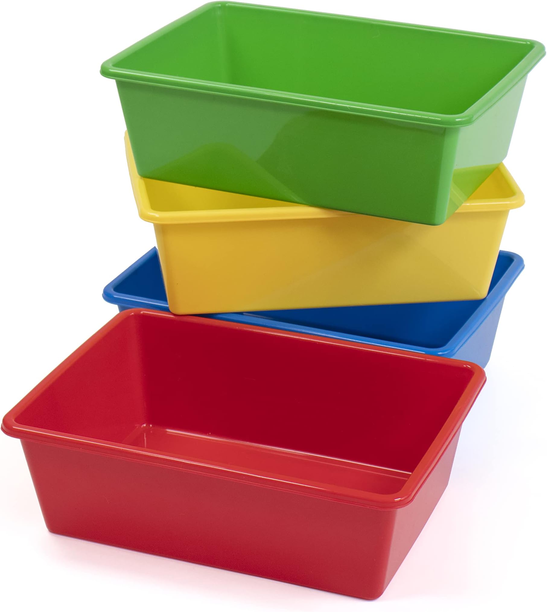 Tot Tutors Kids' Primary Colors Large Storage Bins, Set of 4