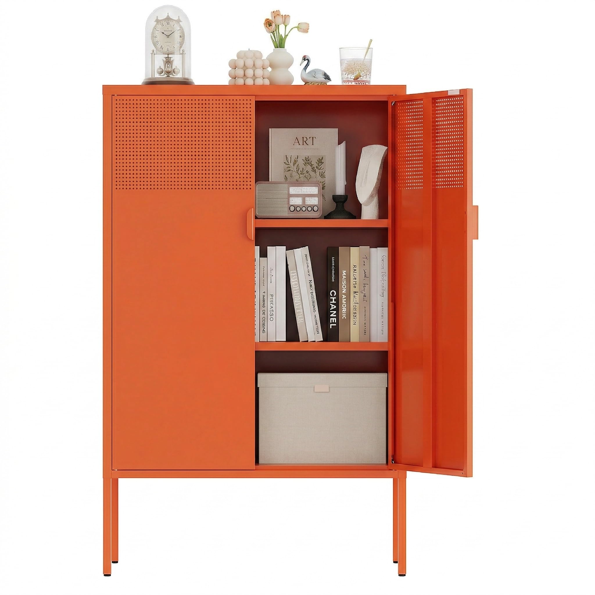 Amazon.com: XIUSVON Metal Storage Cabinet,2 Door TV Stand, Metal