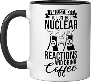 Radioactive Power Plant Atomic Energy Nuclear Engineering Ceramic Mug, Black/White