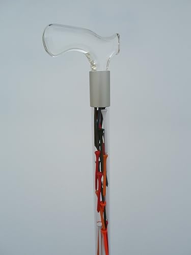 Elegante bastón de acrílico para caminar (32 pulgadas, camisetas de golf multicolores)