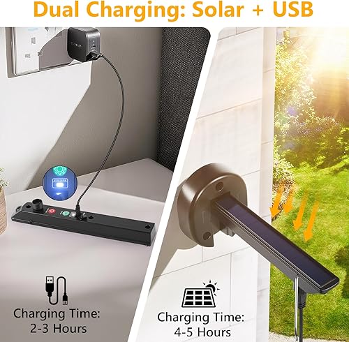 Miniatura 3 de Luces solares de granero para exteriores, apliques de pared al aire libre del anochecer al amanecer, 3 modos de iluminación con sensor de