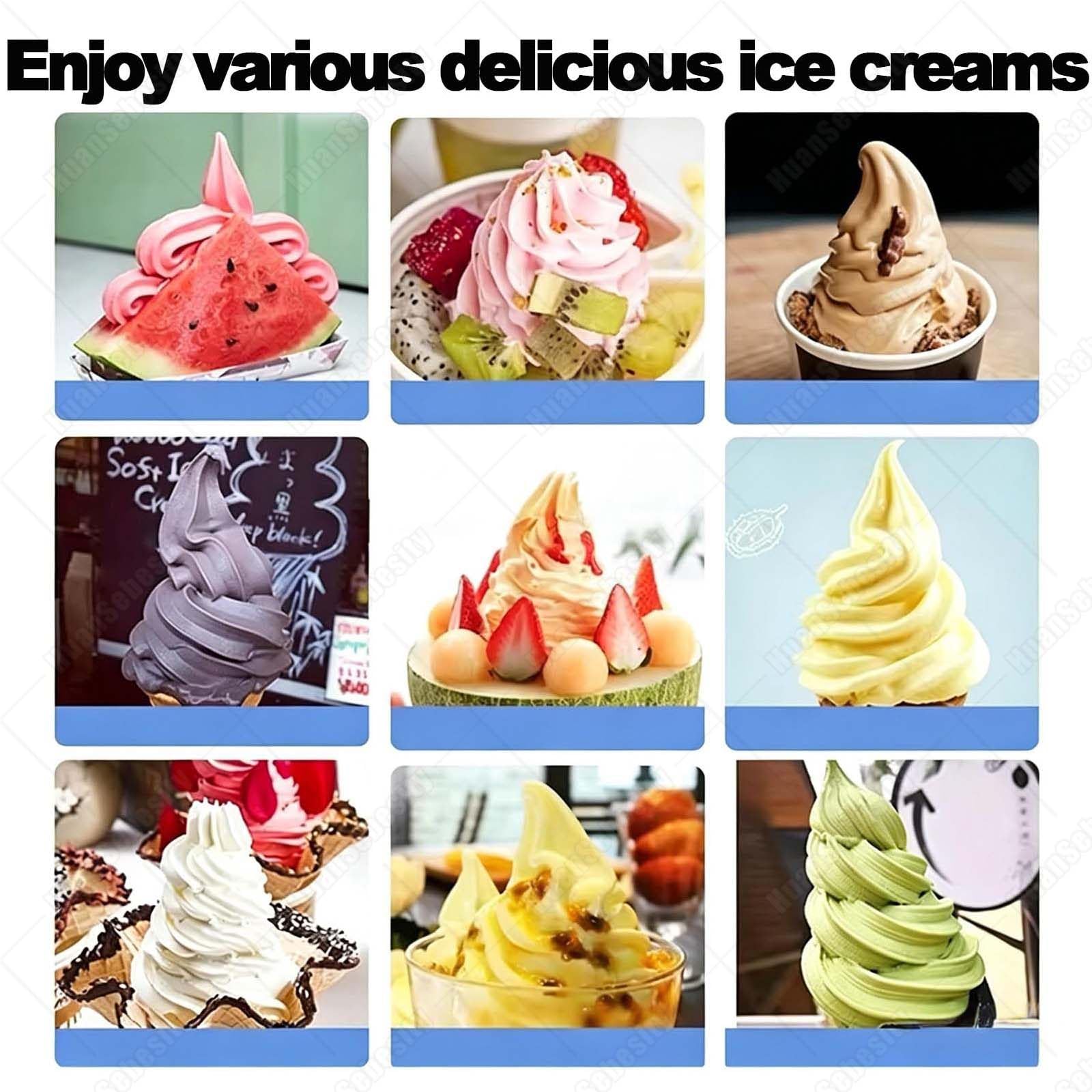 Máquina Comercial Granizados Helado Suave 2x2l Enfriamiento White | No Requiere Hielo Ni Premezclado,Acabado Comercial,7 Modos,Doble Depósito Adecuado Para Bares Y Locales Aperitivos