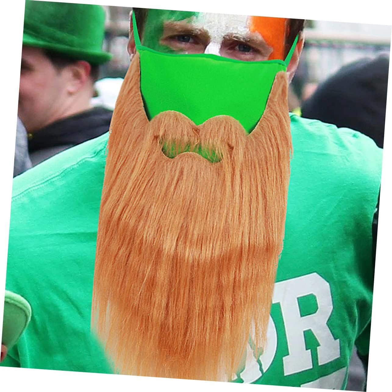 LIFKOME 3pcs Patrick's Day Beard Mask Cover for Stage Performance and Costume Parties Comfortable Ear-hanging Design for Dress-up and Celebrations