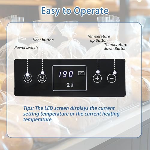 Miniatura 3 de Máquina selladora térmica, sellador automático de banda continua con control digital de temperatura, sellador horizontal de bolsas para bolsas de