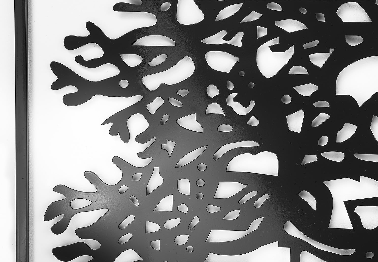 Kobolo Wandbild Wanddeko Metallbild TREE Metall dreiteilig Baum Schwarz