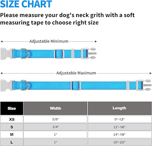 Miniatura 6 de Beebiepet Collar reflectante para perro, de neopreno suave y acolchado, de nailon transpirable, para mascotas, ajustable para cachorros y perros