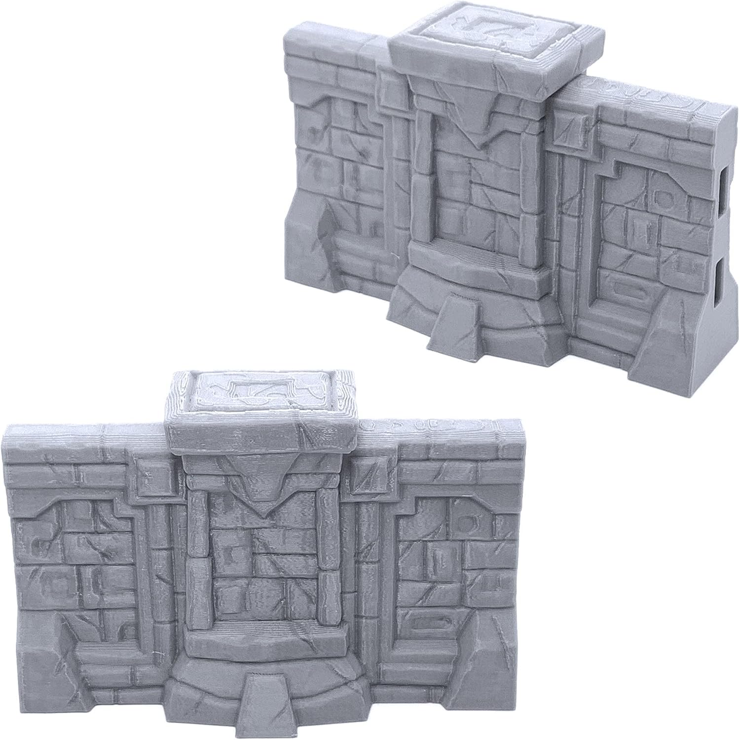 Forgotten Temple Walls by Makers Anvil, 3D Printed Tabletop RPG Scenery and Wargame Terrain for 28mm Miniatures