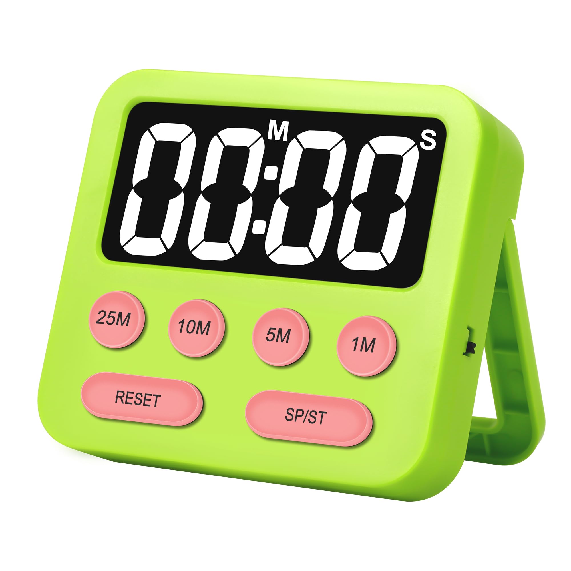 Pomodoro Timer for Kids, Productivity Timer with Loud Alarm, Digital Timers for Classroom, Suitable for ADHD Study Kitchen Work 1Pcs-Green