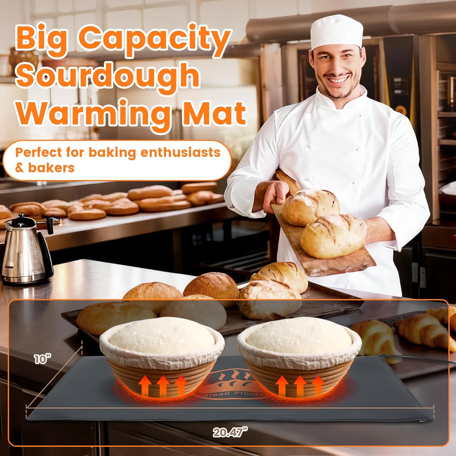 Bread Riser Fermentation Heating Pad Sourdough Starter Warmer