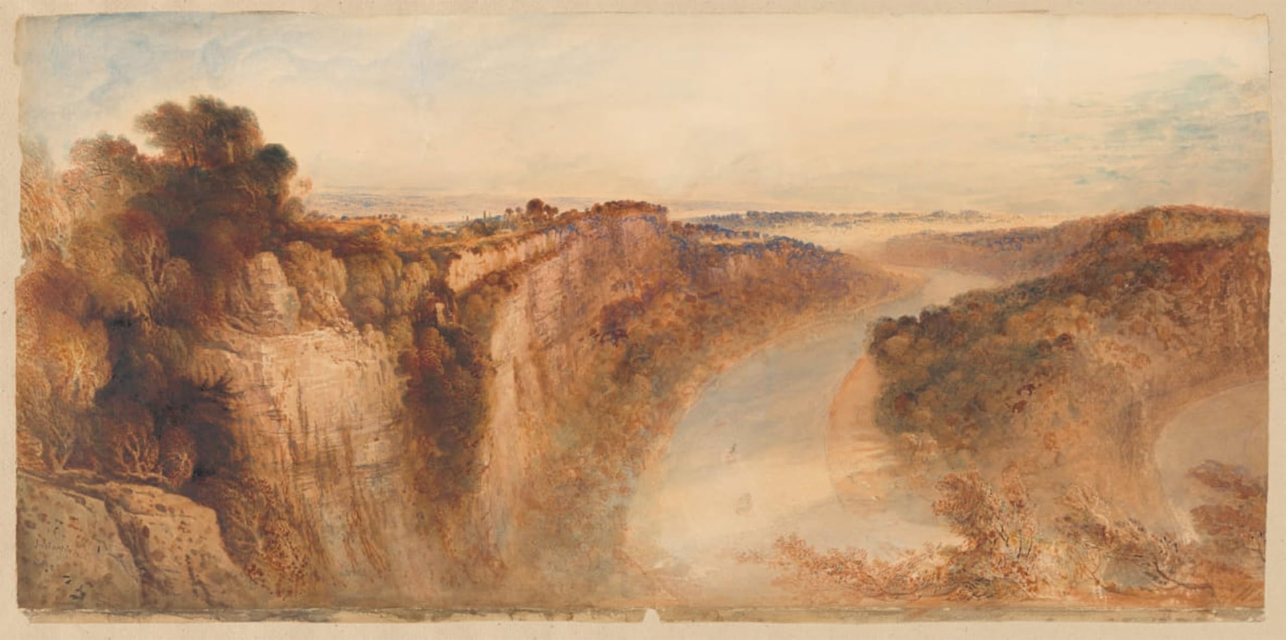 ARTXLXXBN Famous Painting Canvas Artwork Graffiti Print View on the River Wye Looking towards Chepstow by John Martins Portrait Canvas Image for Home Decor 60x90cm