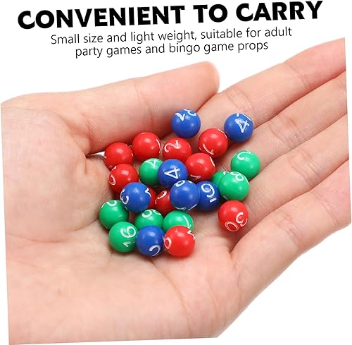 Miniatura 4 de Abaodam Rifas de bolas de máquina de 98 unidades, números de bingo, para niños, repuesto de bingo de pog lotería, juego de bingo, bolas de llamadas