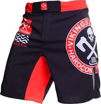 Hardcore Training Fight Shorts For Men - MMA, BJJ, Boxing, Muay Thai, No-Gi Grappling (5XL, Grey)