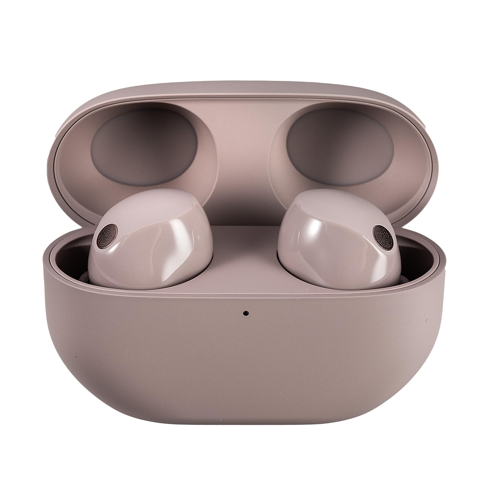 true wireless noise cancelling earbuds headphones smoky pink